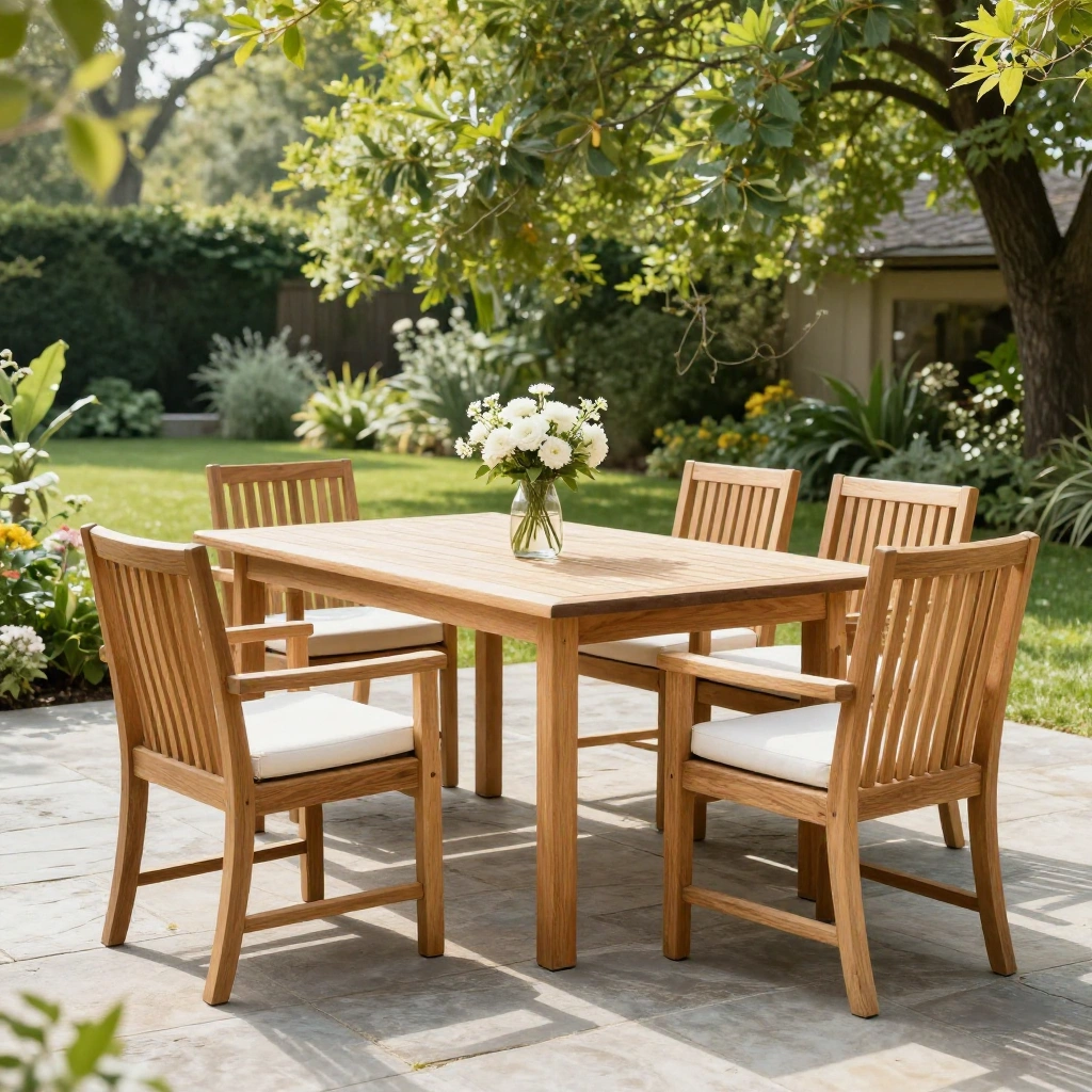 Teak Wood Outdoor Dining Table