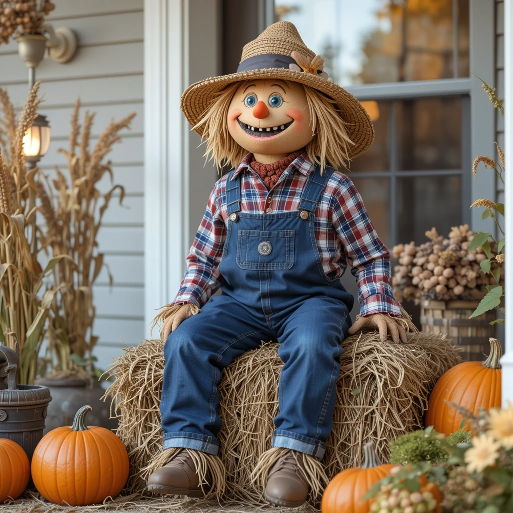 A Friendly Scarecrow Display