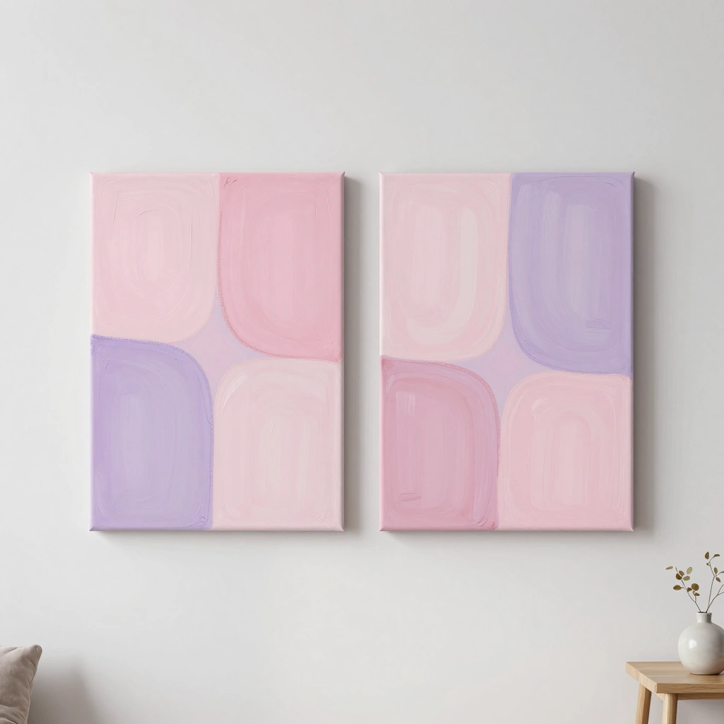 Abstract Pastel Canvas Set