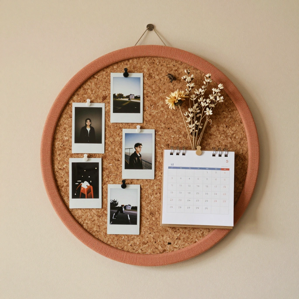 Cork Board Memory Wall