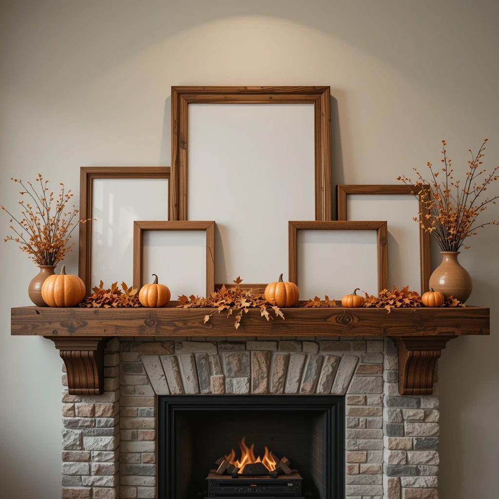 Family Photo Gallery with Fall Accents