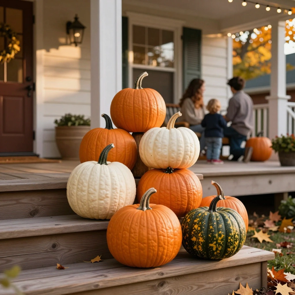 Layered Pumpkin Displays