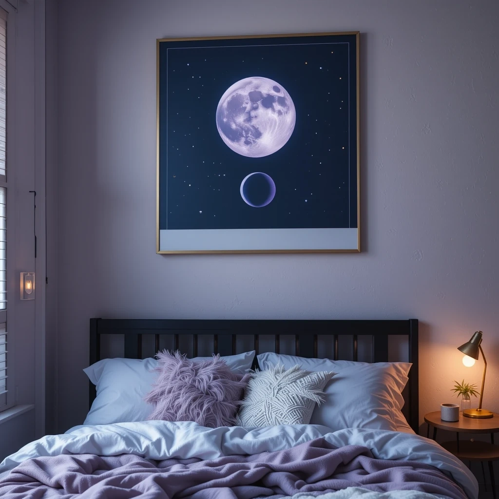 Star & Moon Night Sky Art