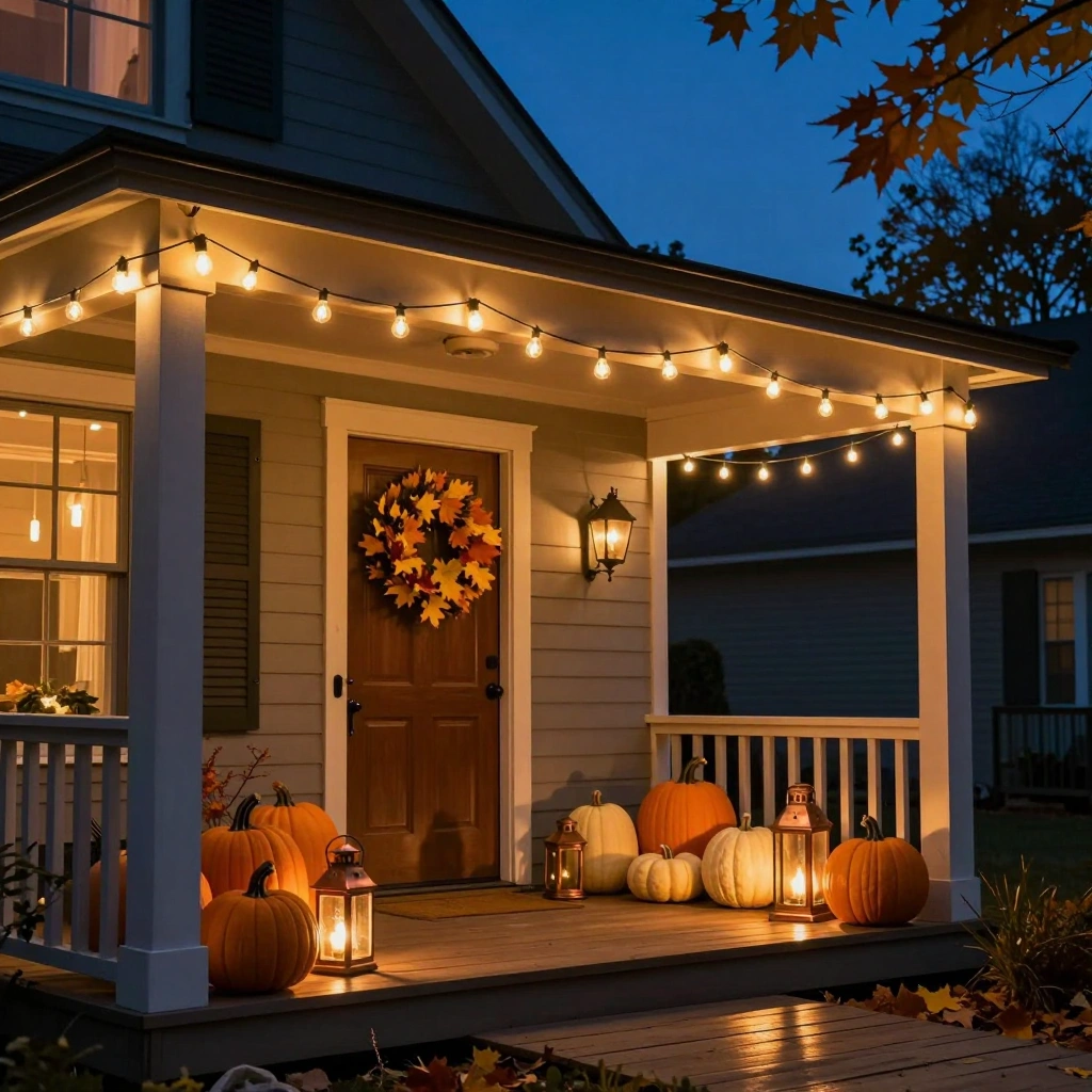 Warm String Light Canopy
